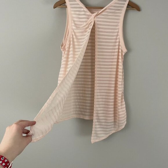 Lululemon Meet Halfway Tank Striped Butter Pink Size 6 - Picture 5 of 6
